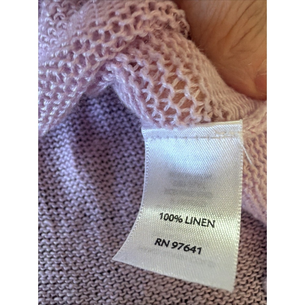 J. Jill Linen Tank Tunic Buttons Sleeveless Pale Link Beachy Lightweight Sz Med - Picture 5 of 9